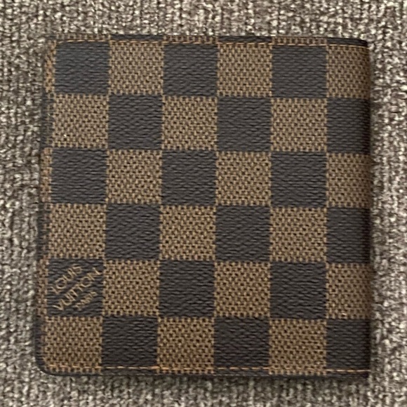 Pre-owned Louis Vuitton Damier
Ebene Leather Wallet Men's BiFold Wallet - Picture 3 of 12